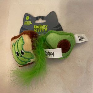 Catnip & silvervine Quirky Kitty Avocado toast two pack, x2 new